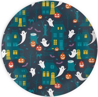 Plates: Haunted Halloween Houses - Multi Plates, 10X10, Multicolor