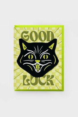 Boss Dotty Good Luck Cat Greeting Card