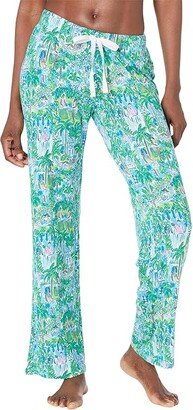 PJ Knit Pants (Sprout Green Lilly On Holiday) Women's Pajama