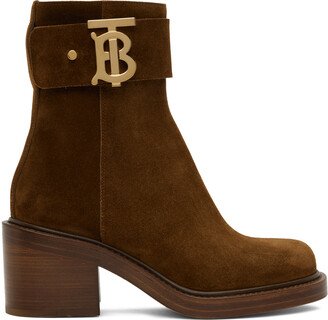 Brown Monogram Ankle Boots