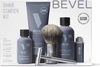 BEVEL Men's Shave Kit - Safety Razor, Shave Brush, Shave Cream, Pre Shave Oil, Post Shave Balm and 40 Blades - 6ct