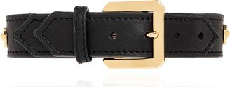 Medusa Plaque Buckled Dog Collar-AA