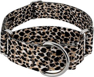 Country Brook Petz 1 1/2 Inch Cheetah Martingale Dog Collar, Medium (Medium)