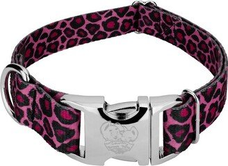 Country Brook Petz Premium Pink Leopard Dog Collar (5/8 Inch, Small)