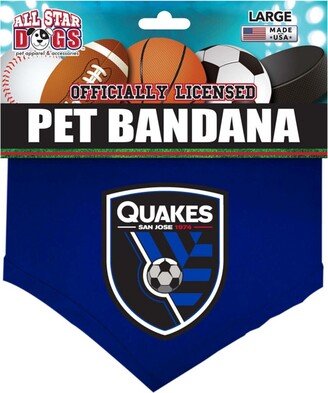 All Star Dogs Blue San Jose Earthquakes Pet Bandana