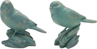 Set of 6 Blue Perched Bird Tabletop Figurines 5