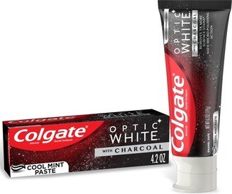 Optic White with Charcoal Whitening Toothpaste - Cool Mint Paste - 4.2oz