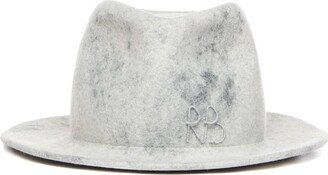 Fedora Hat Embellished With Monogram