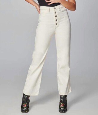High Rise Loose Jeans In Ivory