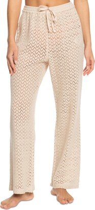 Juniors' Mood Moving Crochet Drawstring Pants