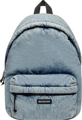 Explorer Backpack in puffy denim