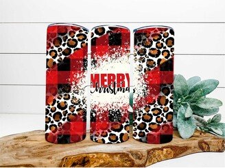 Merry Christmas Animal Print 20 Oz Skinny Tumbler Decoetumbler-079