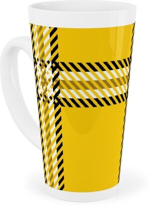 Mugs: Cher's Plaid Tall Latte Mug, 17Oz, Yellow