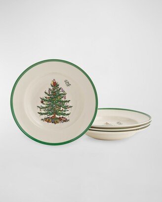 Christmas Tree Set of 4 Soup Plates-AA