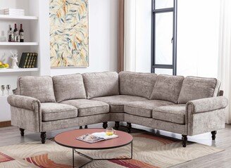 HwoamneT Mid-Century Modern 3-piece Modular L-Shape Sectional Sofa