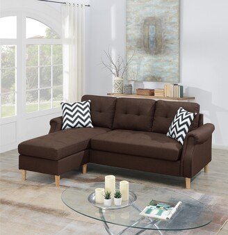 Global Pronex Living Room Corner Sectional Polyfiber Chaise sofa Reversible Sectional