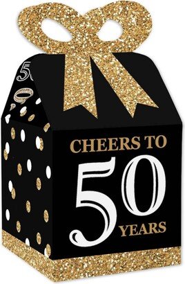 Big Dot Of Happiness Adult 50th Birthday - Square Favor Gift Boxes - Party Bow Boxes - 12 Ct