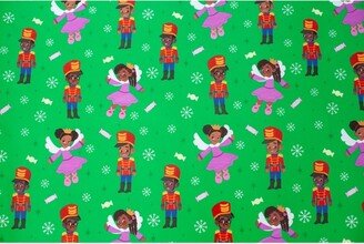 Greentop Gifts 27 sq ft Nutcrackers & Sugar Plum Fairies Christmas Gift Wrap