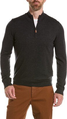 Mette Merino Wool 1/4-Zip Mock Sweater-AF