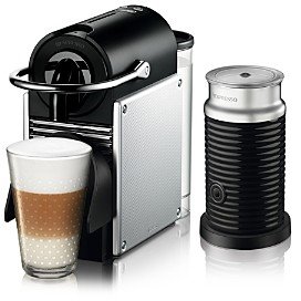 Pixie Espresso Machine by De'Longhi with Aeroccino Milk Frother