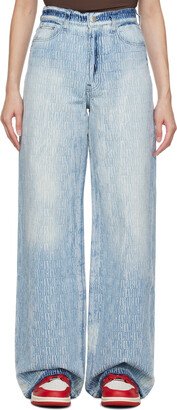 Indigo Jacquard Jeans