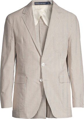 Seersucker Single-Breasted Sport Coat