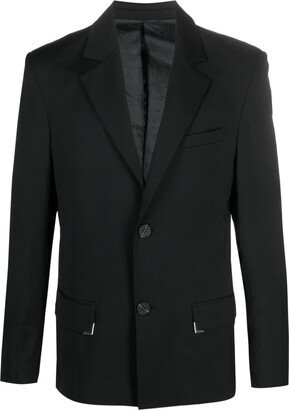 Single-Breasted Twill Blazer