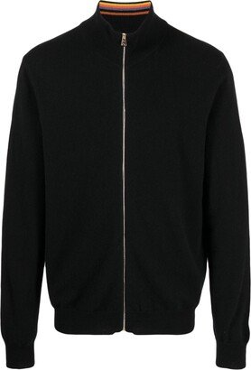 Stand-Up Collar Zip-Up Jumper-AA