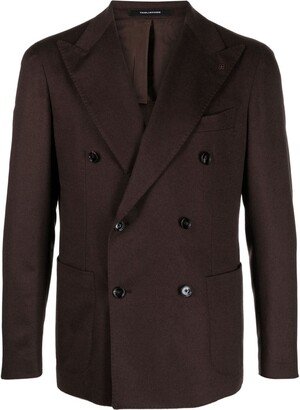 Peak-Lapels Double-Breasted Blazer-AH