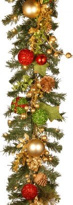 National Tree Company Pre-Lit Artificial Christmas Garland-AA