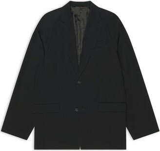 Buttoned Twill Blazer