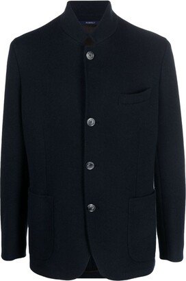 Single-Breasted Cashmere Blazer-AH