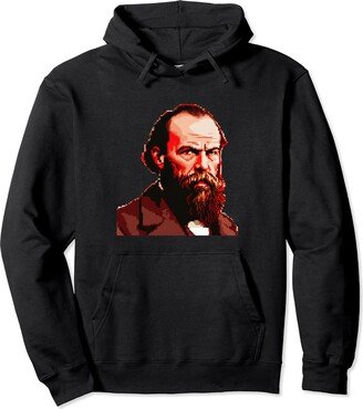 Fyodor Dostoevsky Art Style Designs For Historians Fyodor Dostoevsky Pixel Art Pullover Hoodie