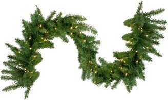 Northlight 25' x 18 Pre-Lit Buffalo Fir Commercial Artificial Christmas Garland - Warm White LED Lights