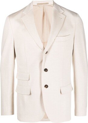 Single-Breasted Notched Blazer-AA