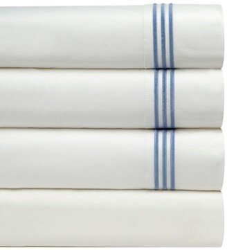 300 Thread Count Embroidered Cotton Oversized Percale Sheet Sets, King