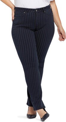 Marilyn Vertical Stripe Straight Leg Jeans