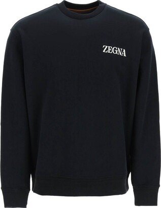 Logo Printed Crewneck Jumper-AA