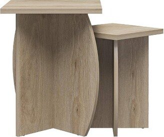 Set of 2 Voler Nesting End Tables Light Oak