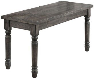 Furniture Wallace Rubberwood and Veneer Weathered Blue Washed Dining Bench