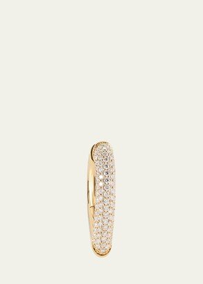 ENGELBERT 18K Yellow Gold Drop Link Earrings with Diamonds. 25mm