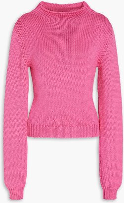 Ribbed wool turtleneck sweater