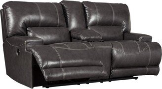McCaskill Leather Double Power Reclining Loveseat