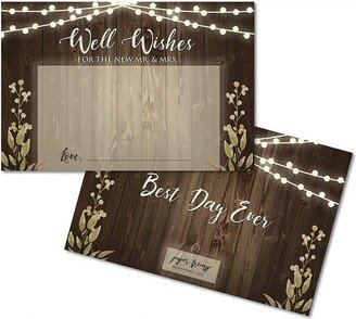 Paper Frenzy Rustic Well Wishes Cards - pack of 25