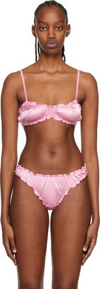 softandwet SSENSE Exclusive Pink Frilled Bra