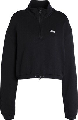 Wm Left Chest Half Zip Fleece Sweatshirt Black