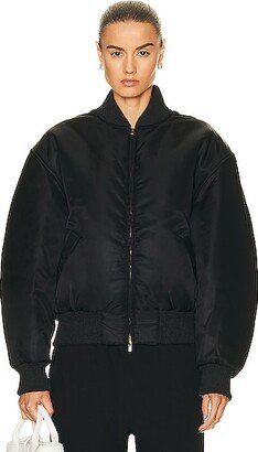 Eternal Nylon Bomber Jacket in Black