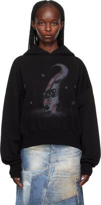 Black Printed Hoodie-AA