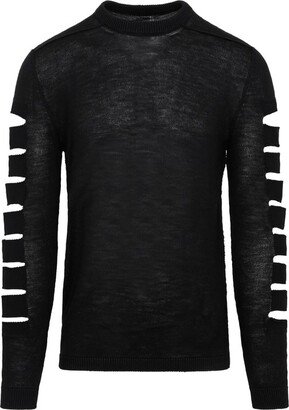 Cut-Out Detailed Crewneck Jumper-AC