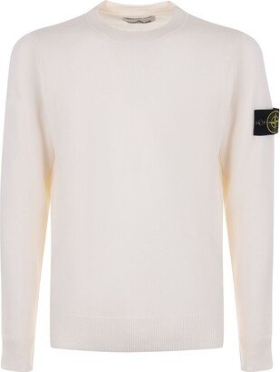 Logo Patch Crewneck Jumper-AI